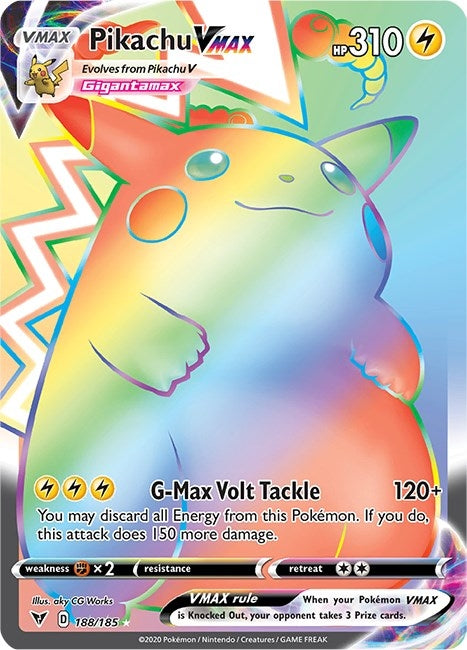 Image for Pikachu VMAX (Secret) (188/185) [SWSH04: Vivid Voltage] - Pokemon