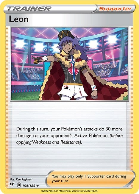 Image for Leon (154/185) [SWSH04: Vivid Voltage] - Pokemon