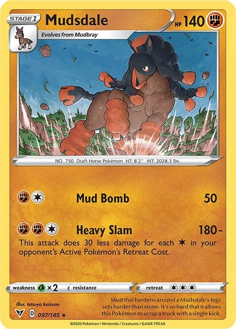 Image for Mudsdale (097/185) [SWSH04: Vivid Voltage] - Pokemon
