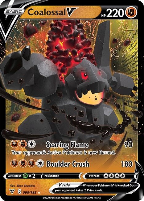 Image for Coalossal V (098/185) [SWSH04: Vivid Voltage] - Pokemon