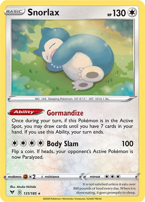 Image for Snorlax (131/185) [SWSH04: Vivid Voltage] - Pokemon