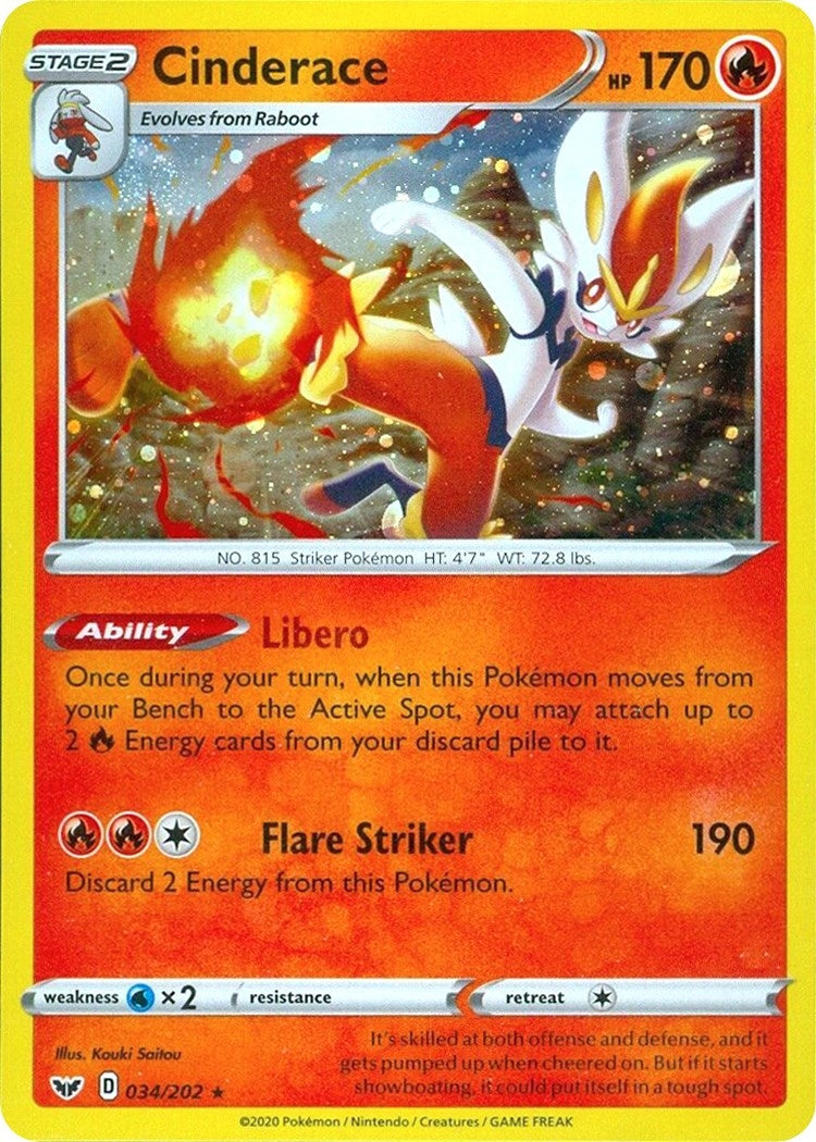 Image for Cinderace - 034/202 (Cosmos Holo) (034/202) [Miscellaneous Cards & Products] - Pokemon