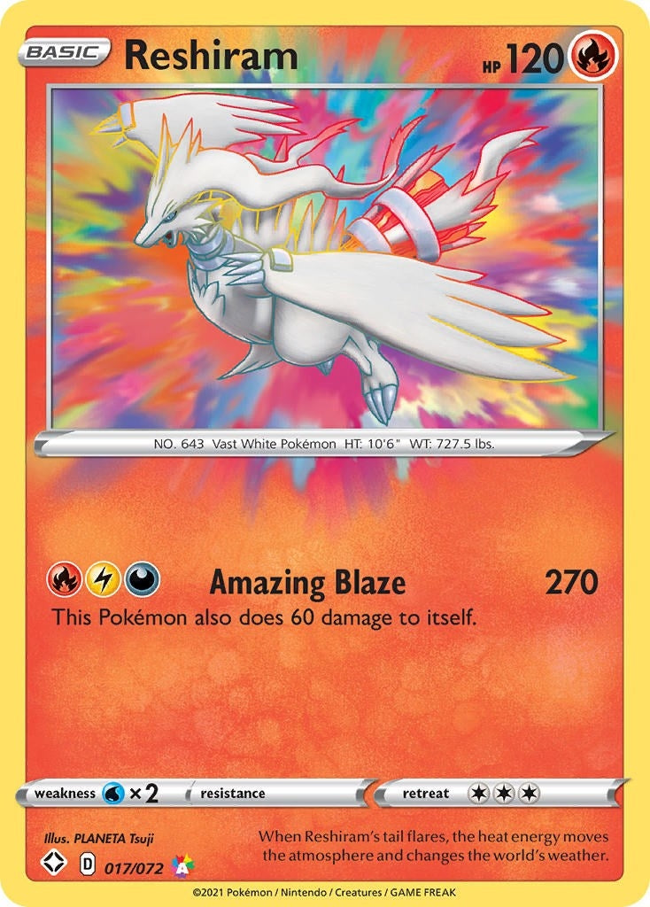 Image for Reshiram (017/072) [Shining Fates] - Pokemon