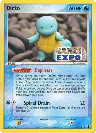 Image for Ditto (Squirtle) - 64/113 (Games Expo 2007) (064/113) [Miscellaneous Cards & Products] - Pokemon