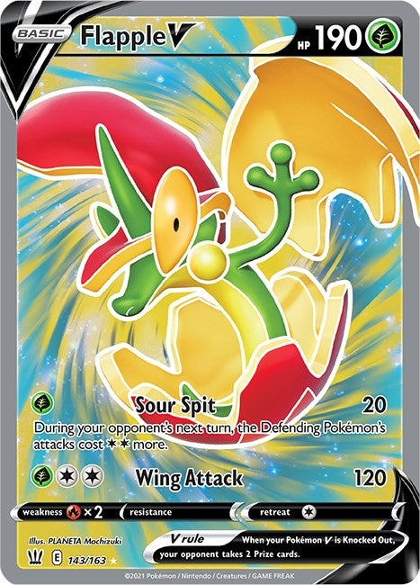 Image for Flapple V (Full Art) (143/163) [SWSH05: Battle Styles] - Pokemon