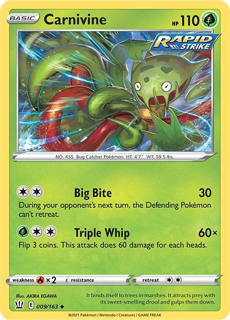 Image for Carnivine (009/163) [SWSH05: Battle Styles] - Pokemon