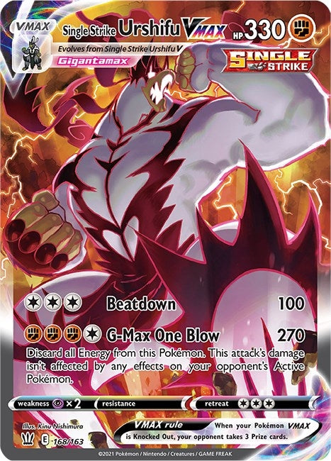 Image for Single Strike Urshifu VMAX (Alternate Art Secret) (168/163) [SWSH05: Battle Styles] - Pokemon