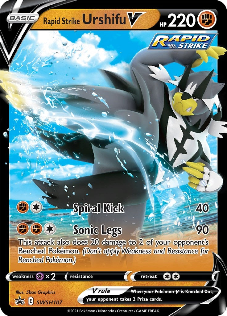 Image for Rapid Strike Urshifu V - SWSH107 (SWSH107) [SWSH: Sword & Shield Promo Cards] - Pokemon