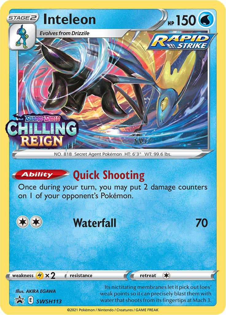 Image for Inteleon - SWSH113 (Prerelease) (SWSH113) [SWSH: Sword & Shield Promo Cards] - Pokemon