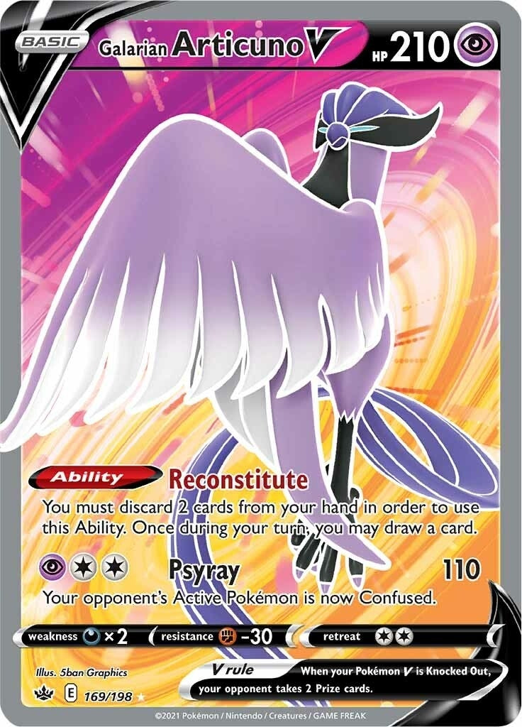 Image for Galarian Articuno V (Full Art) (169/198) [SWSH06: Chilling Reign] - Pokemon