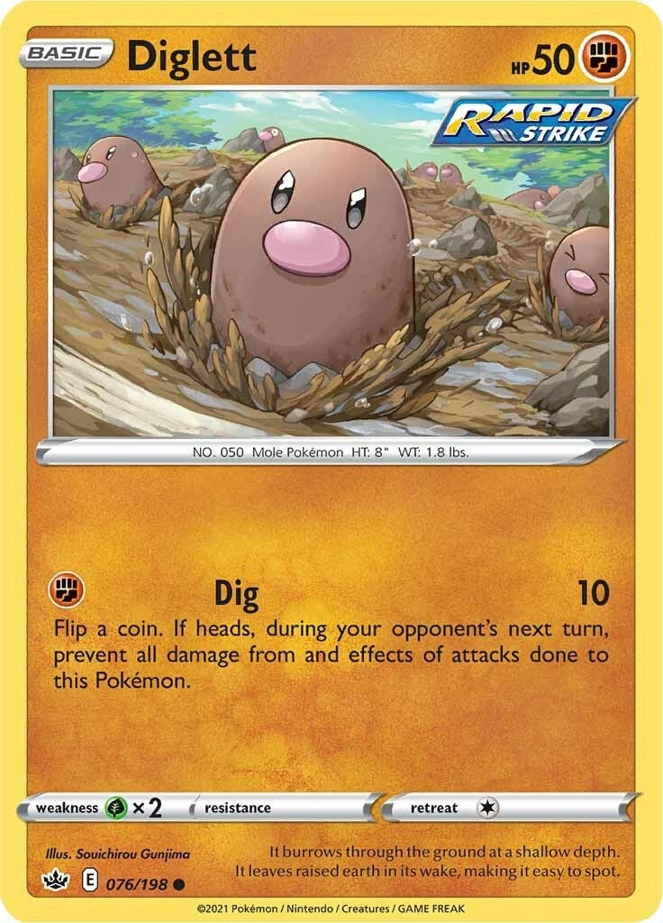 Image for Diglett (076/198) [SWSH06: Chilling Reign] - Pokemon