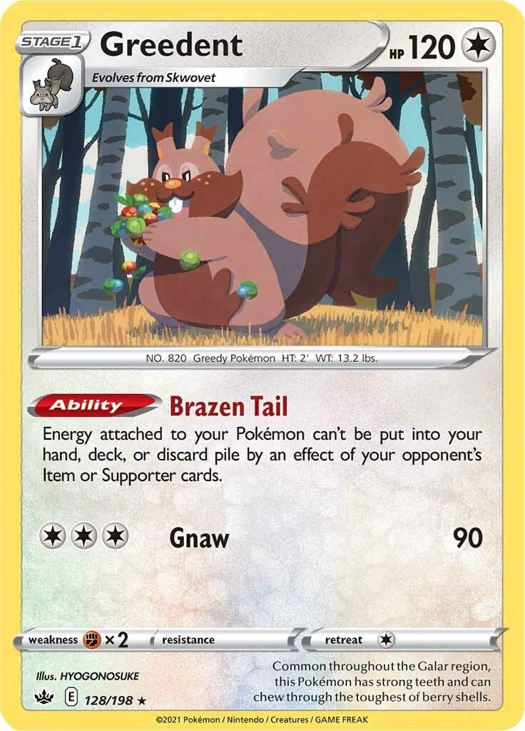 Image for Greedent (128/198) [SWSH06: Chilling Reign] - Pokemon