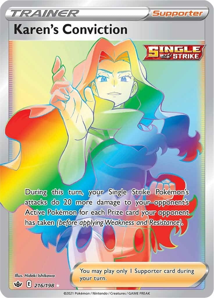 Image for Karen's Conviction (Secret) (216/198) [SWSH06: Chilling Reign] - Pokemon