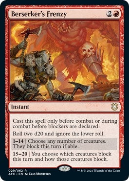 Berserker's Frenzy (29) (Commander: Adventures in the Forgotten Realms)