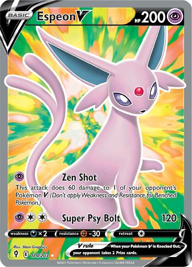 Image for Espeon V (Full Art) (179/203) [SWSH07: Evolving Skies] - Pokemon