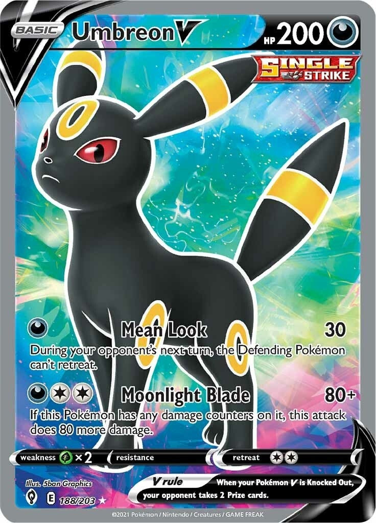Image for Umbreon V (Full Art) (188/203) [SWSH07: Evolving Skies] - Pokemon