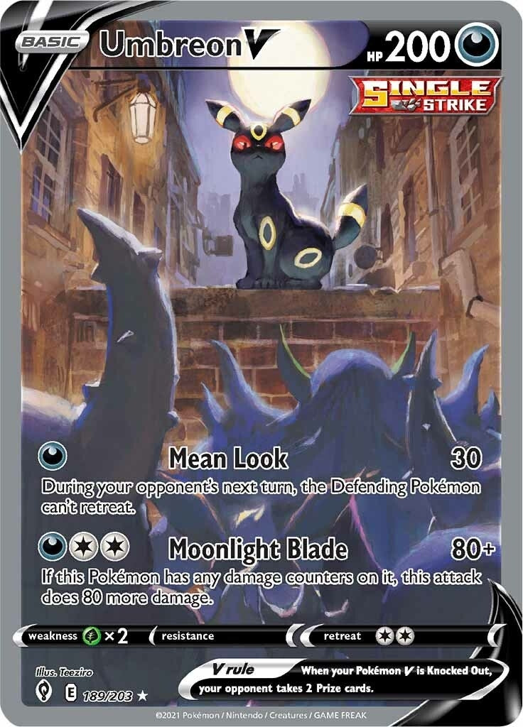 Image for Umbreon V (Alternate Full Art) (189/203) [SWSH07: Evolving Skies] - Pokemon