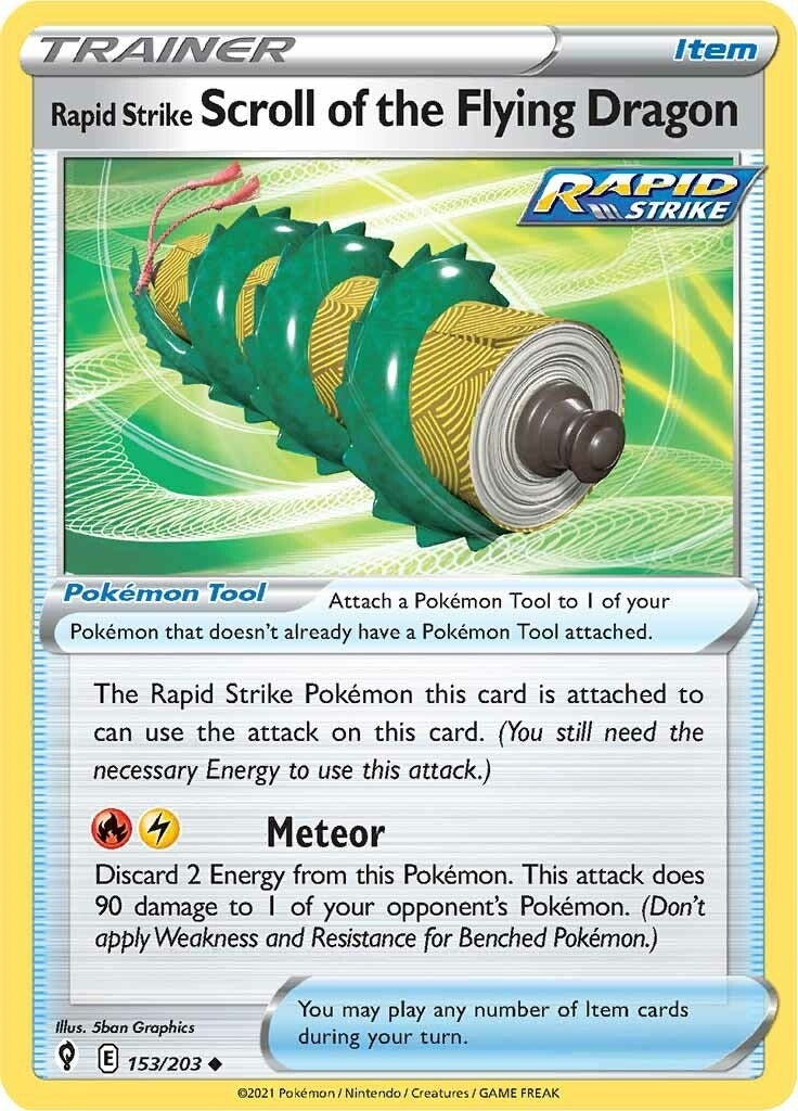Image for Rapid Strike Scroll of the Flying Dragon (153/203) [SWSH07: Evolving Skies] - Pokemon