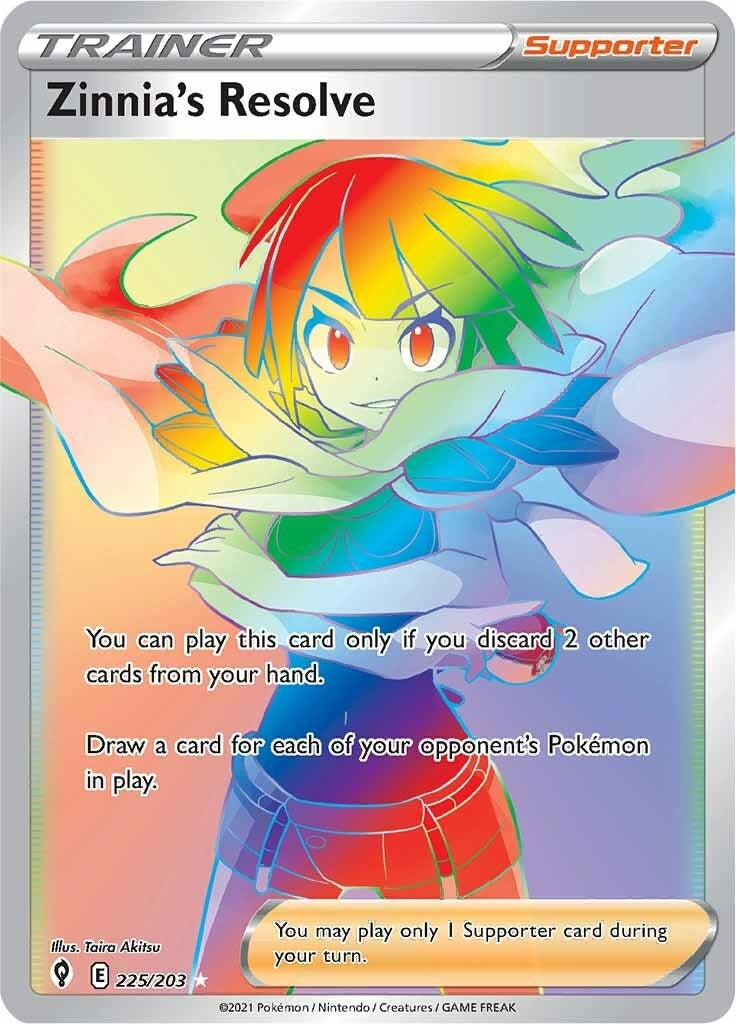 Image for Zinnia's Resolve (Secret) (225/203) [SWSH07: Evolving Skies] - Pokemon