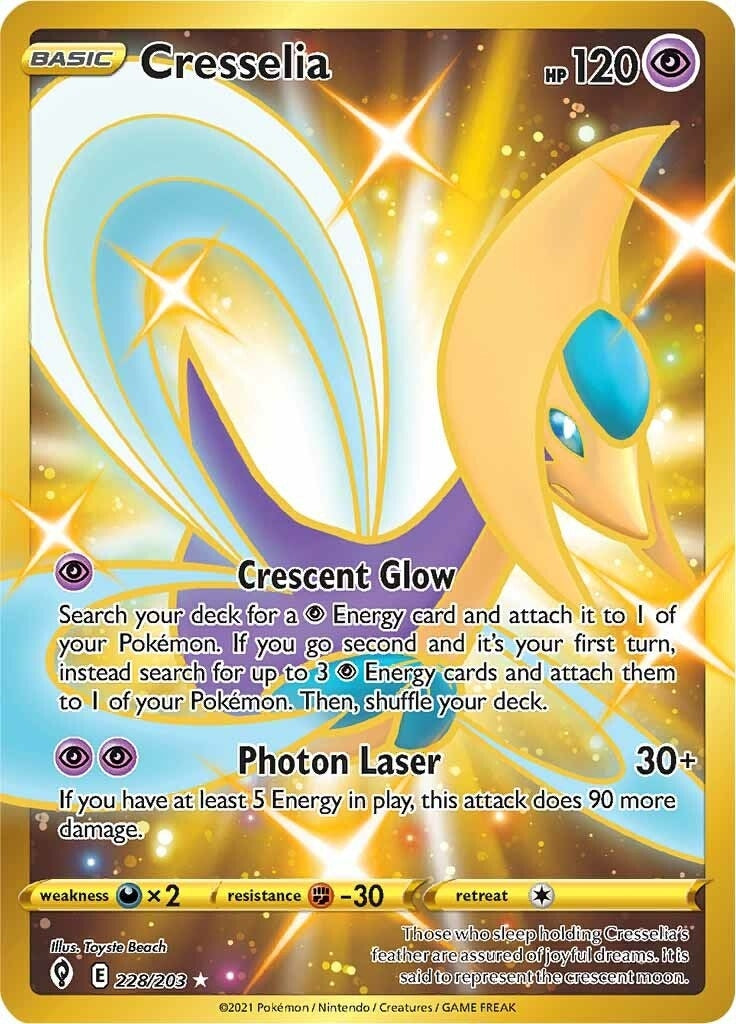 Image for Cresselia (Secret) (228/203) [SWSH07: Evolving Skies] - Pokemon