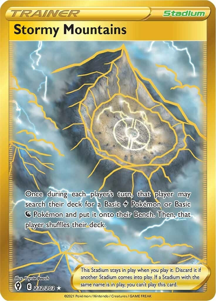 Image for Stormy Mountains (Secret) (232/203) [SWSH07: Evolving Skies] - Pokemon