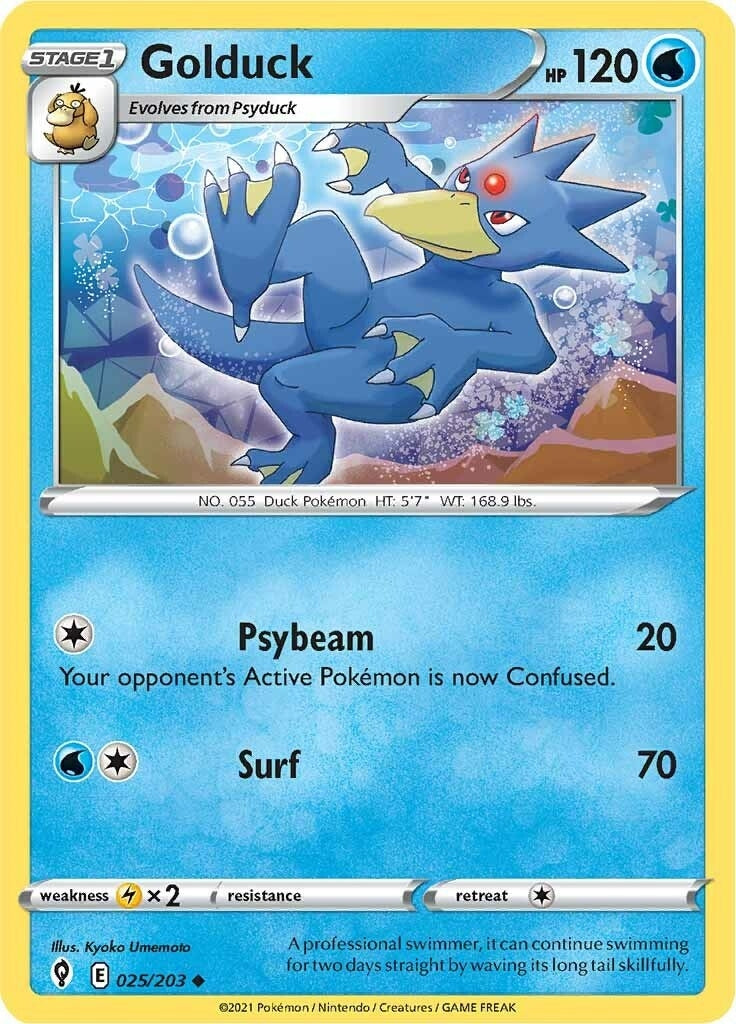 Image for Golduck (025/203) [SWSH07: Evolving Skies] - Pokemon