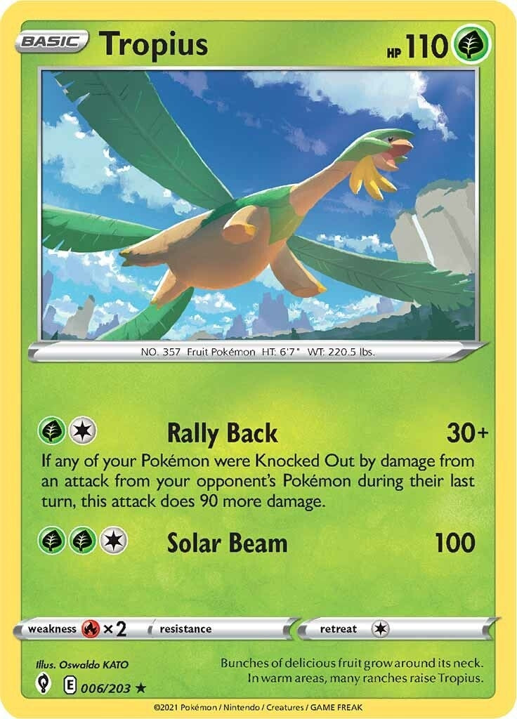 Image for Tropius (006/203) [SWSH07: Evolving Skies] - Pokemon