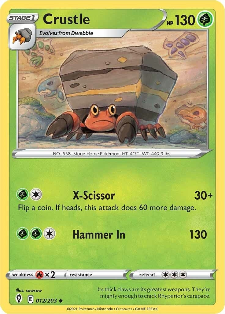Image for Crustle (012/203) [SWSH07: Evolving Skies] - Pokemon