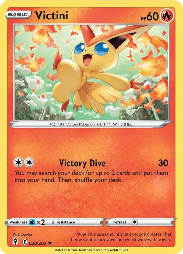 Image for Victini (020/203) [SWSH07: Evolving Skies] - Pokemon