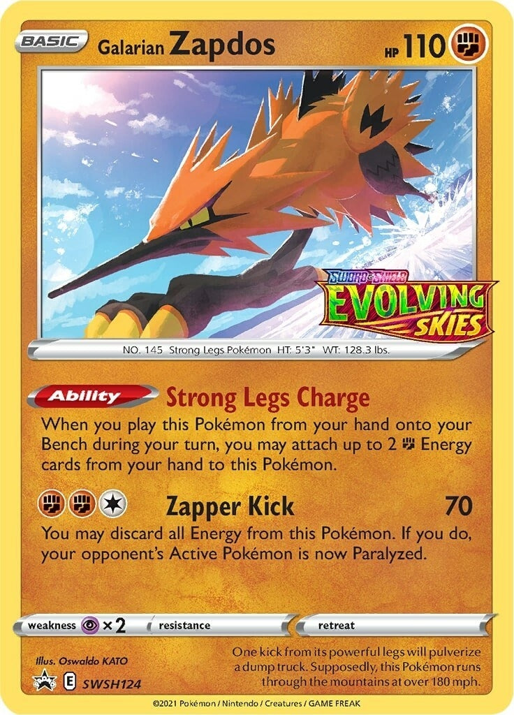Image for Galarian Zapdos - SWSH124 (Prerelease) (SWSH124) [SWSH: Sword & Shield Promo Cards] - Pokemon