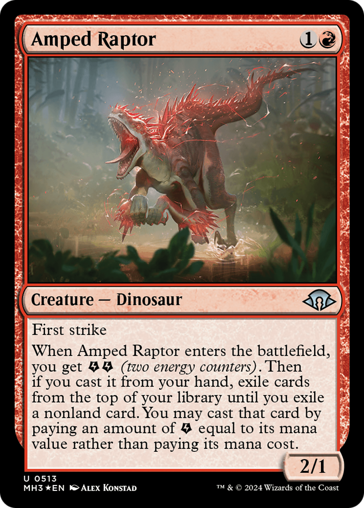Amped Raptor (Ripple Foil) (513) [Modern Horizons 3]