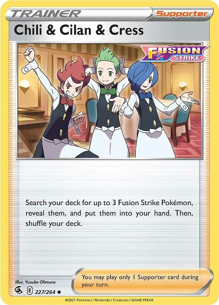 Image for Chili & Cilan & Cress (227/264) [SWSH08: Fusion Strike] - Pokemon