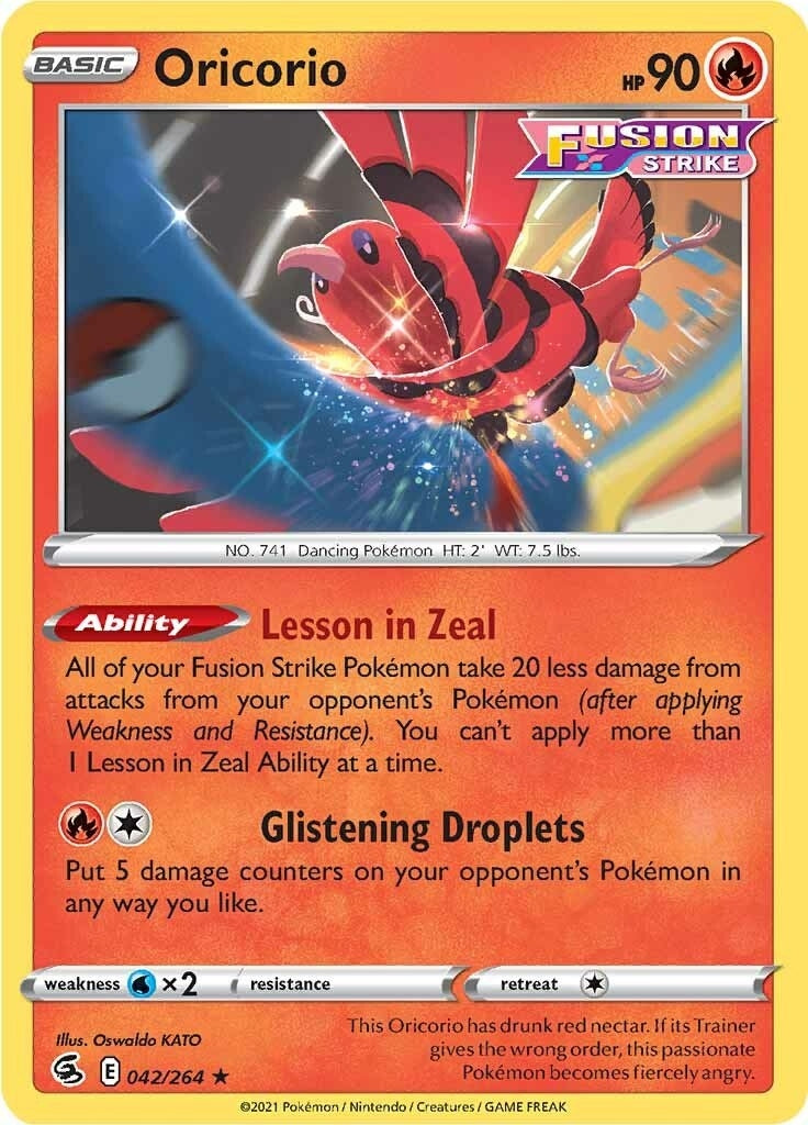 Image for Oricorio (042/264) [SWSH08: Fusion Strike] - Pokemon