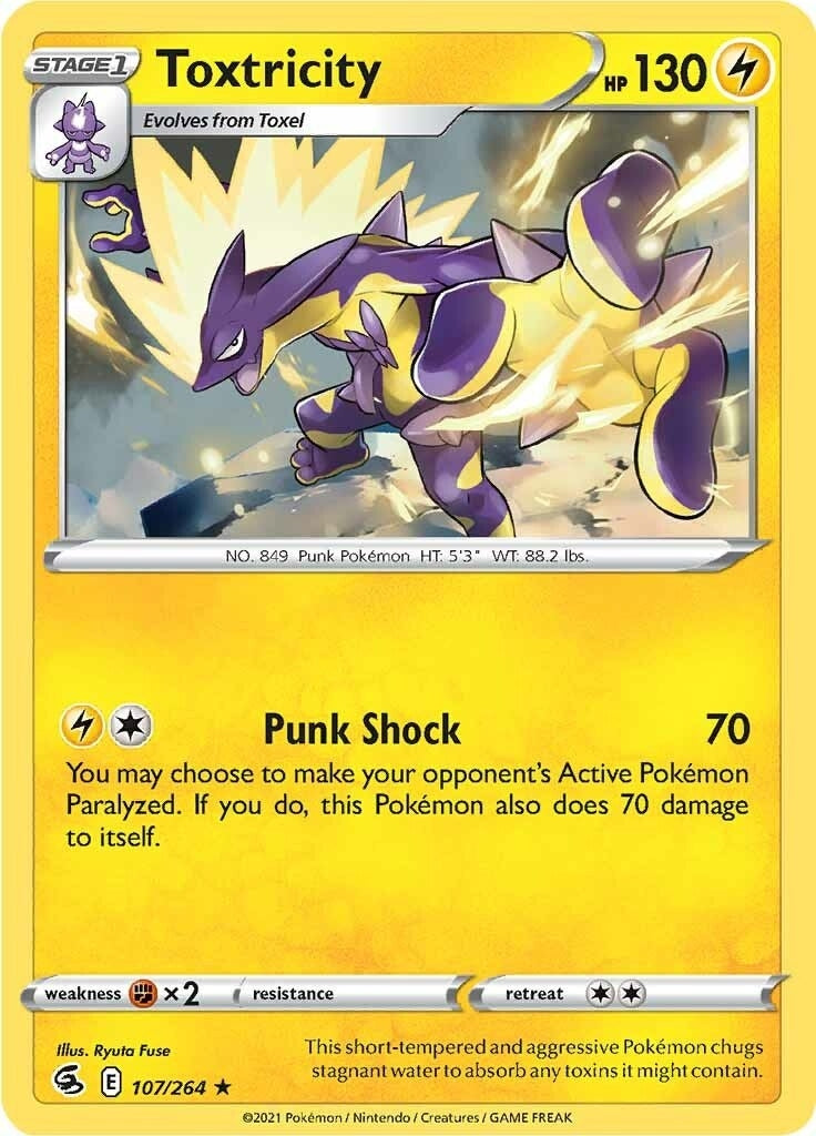 Image for Toxtricity (107) (107/264) [SWSH08: Fusion Strike] - Pokemon