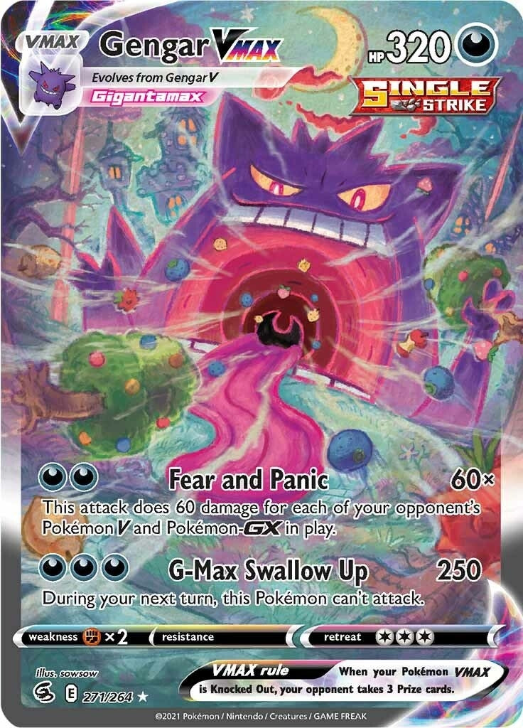 Image for Gengar VMAX (Alternate Art Secret) (271/264) [SWSH08: Fusion Strike] - Pokemon