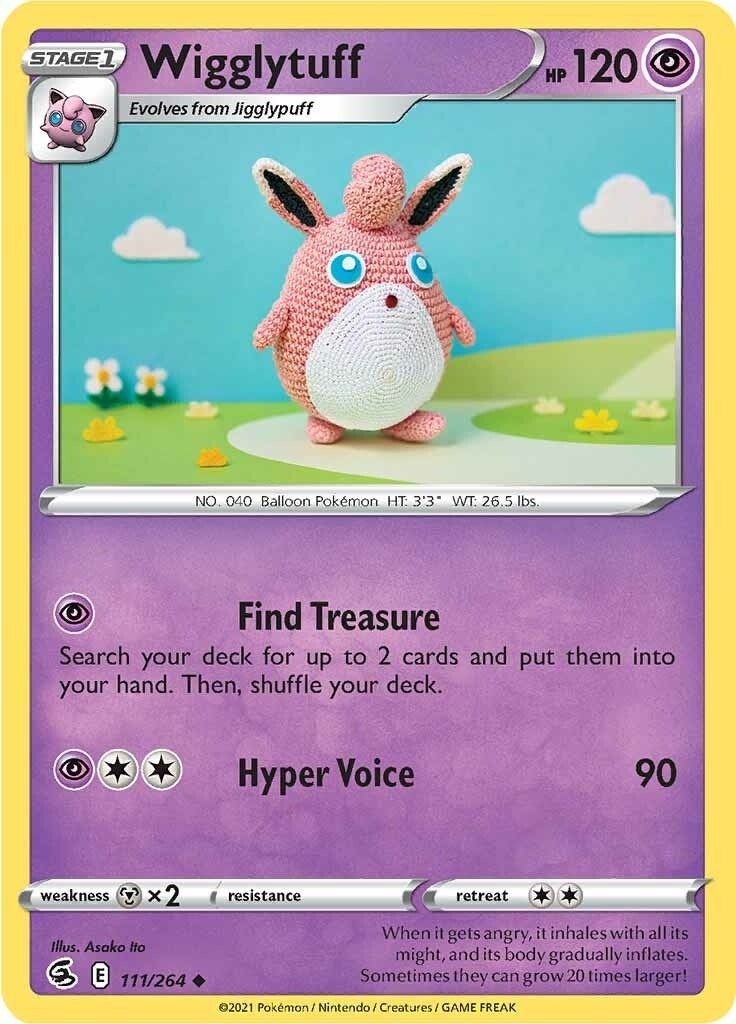 Image for Wigglytuff (111/264) [SWSH08: Fusion Strike] - Pokemon
