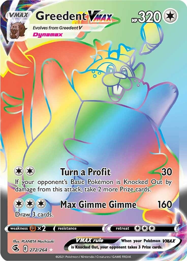 Image for Greedent VMAX (Secret) (272/264) [SWSH08: Fusion Strike] - Pokemon