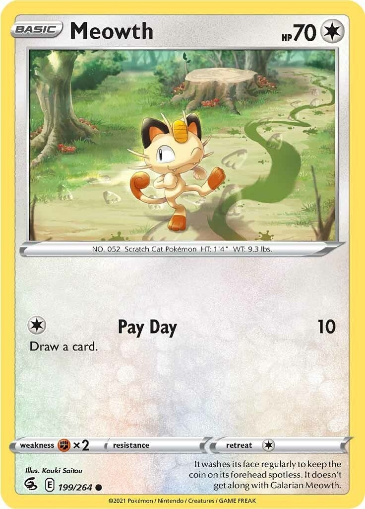 Image for Meowth (199/264) [SWSH08: Fusion Strike] - Pokemon