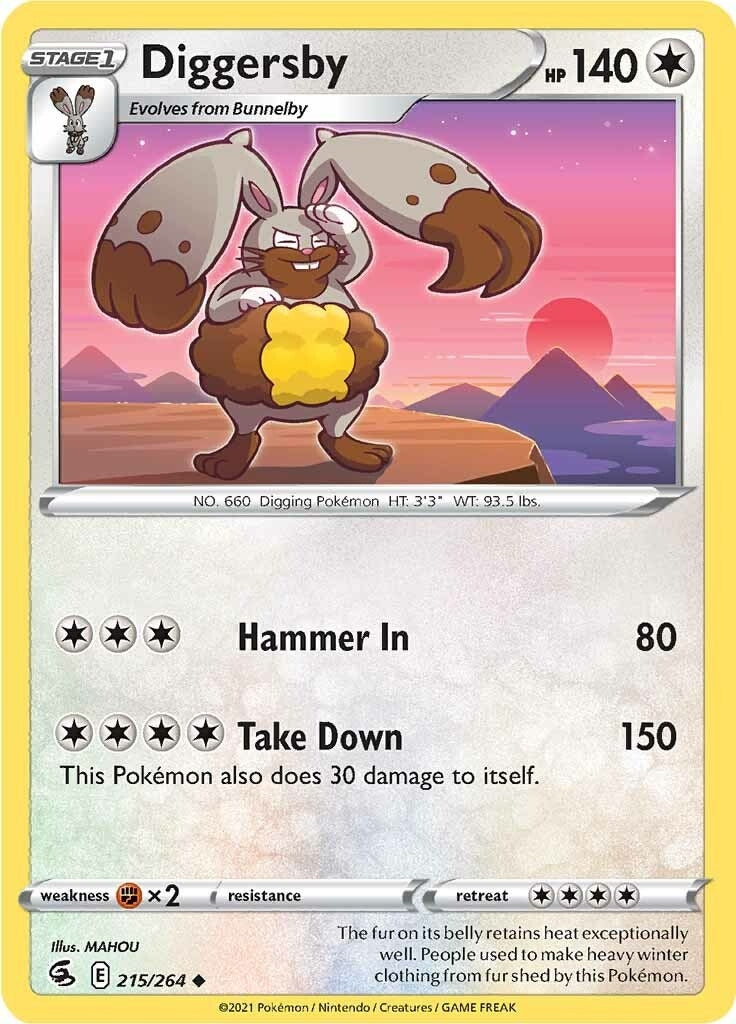 Image for Diggersby (215/264) [SWSH08: Fusion Strike] - Pokemon