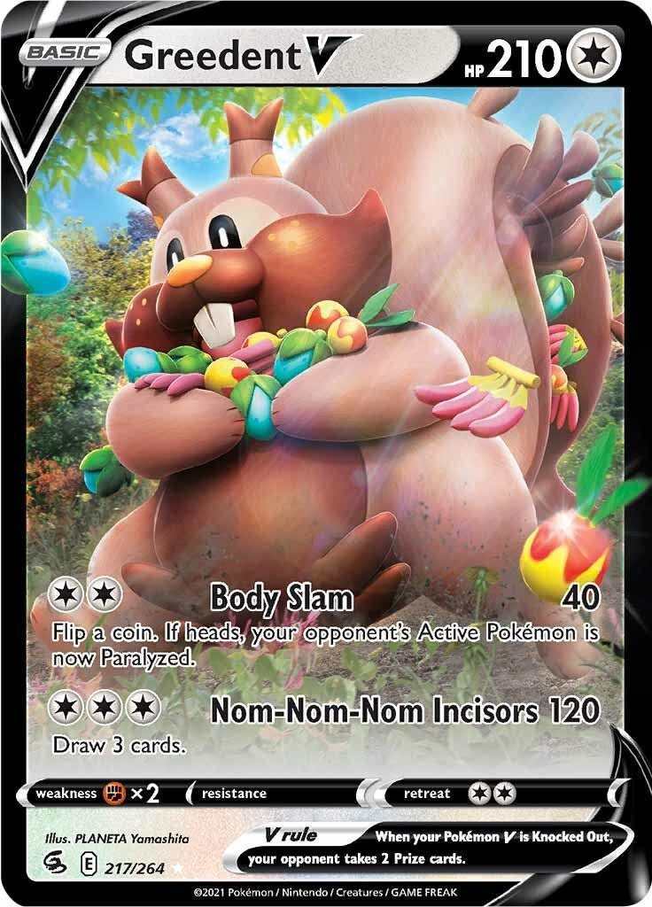 Image for Greedent V (217/264) [SWSH08: Fusion Strike] - Pokemon