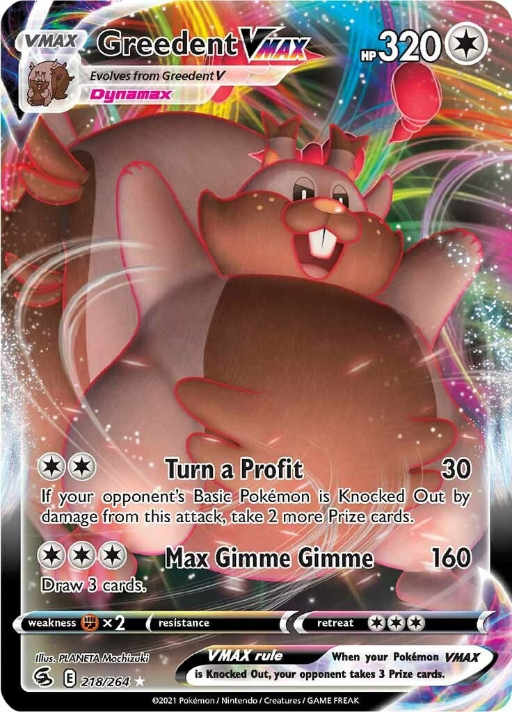 Image for Greedent VMAX (218/264) [SWSH08: Fusion Strike] - Pokemon