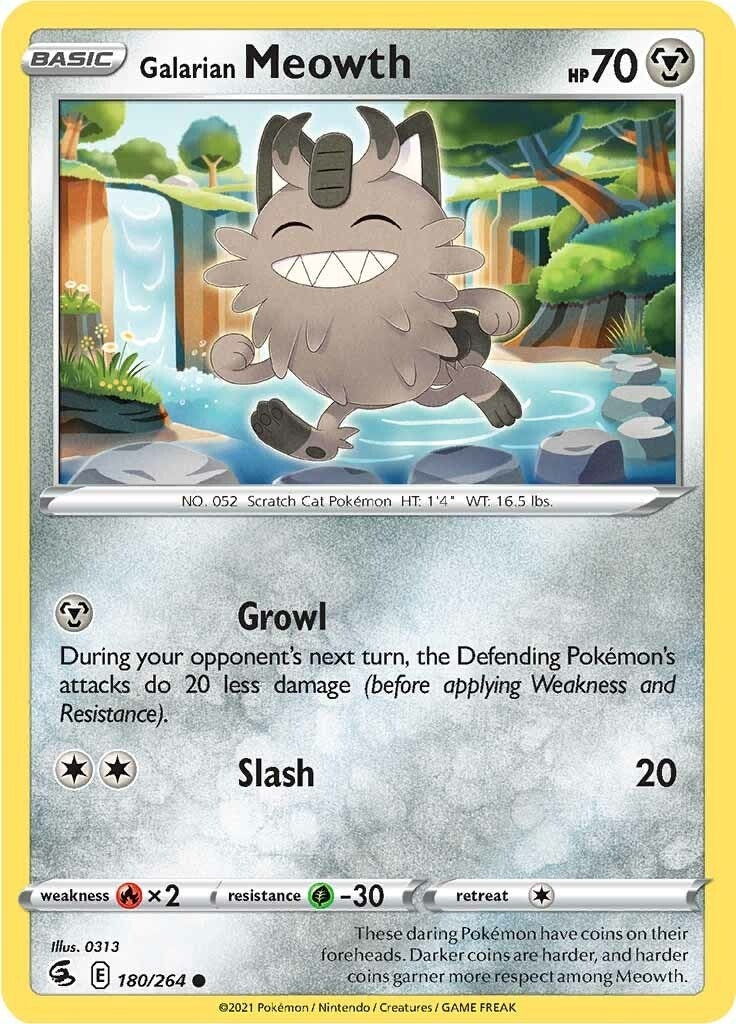 Image for Galarian Meowth (180/264) [SWSH08: Fusion Strike] - Pokemon
