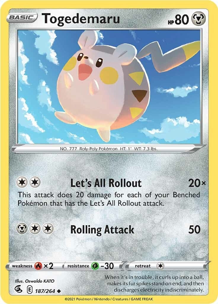 Image for Togedemaru (187/264) [SWSH08: Fusion Strike] - Pokemon