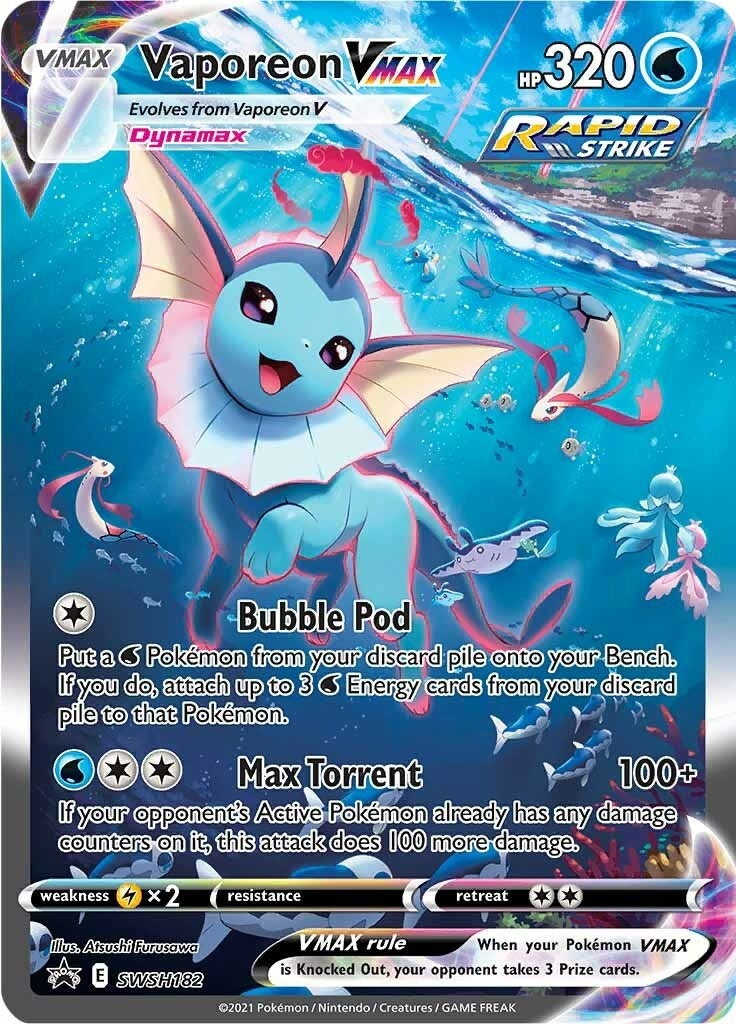 Image for Vaporeon VMAX - SWSH182 (SWSH182) [SWSH: Sword & Shield Promo Cards] - Pokemon