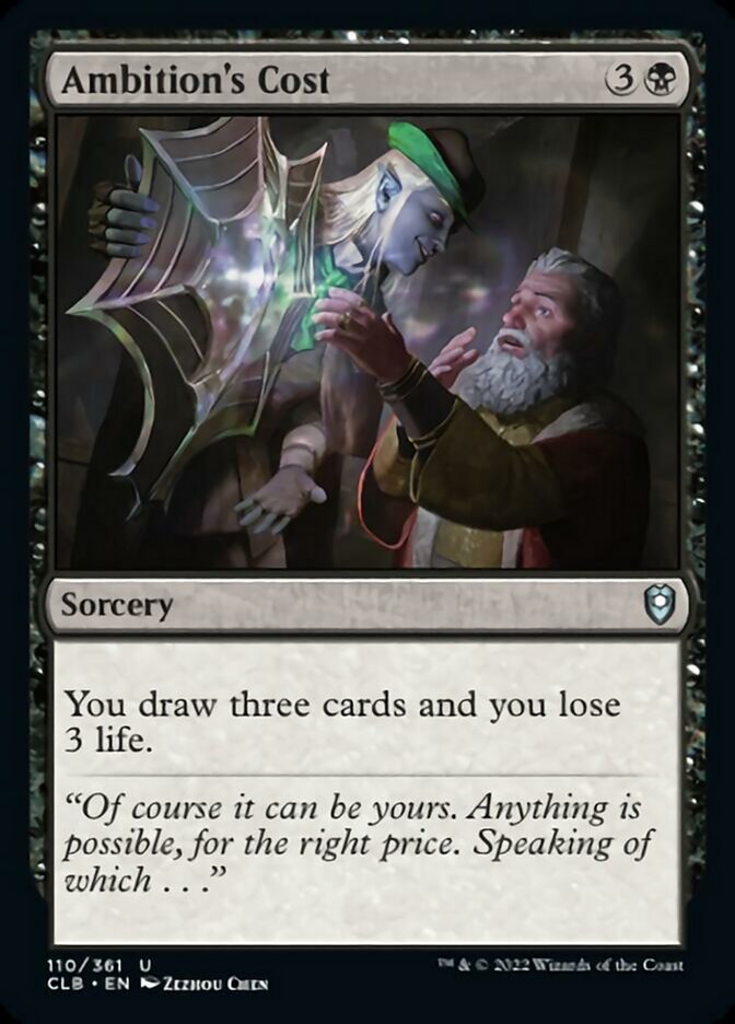 Ambition's Cost (110) [Commander Legends: Battle for Baldur's Gate]