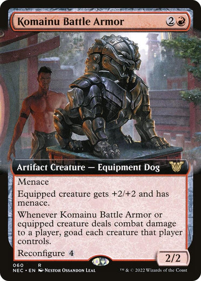 Komainu Battle Armor (Extended Art) (60) (Commander: Kamigawa: Neon Dynasty)