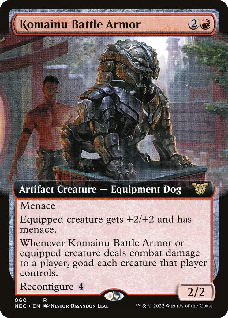 Komainu Battle Armor (Extended Art) (60) (Commander: Kamigawa: Neon Dynasty)