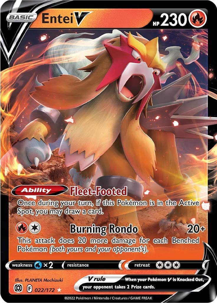 Image for Entei V (022/172) [SWSH09: Brilliant Stars] - Pokemon