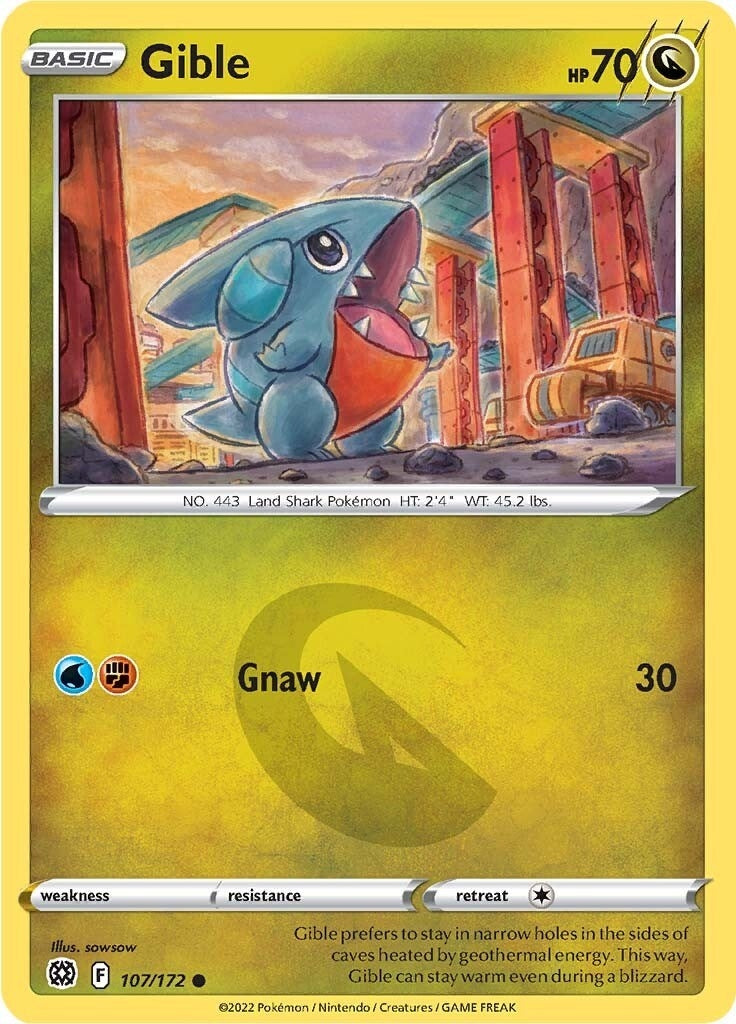 Image for Gible (107/172) [SWSH09: Brilliant Stars] - Pokemon