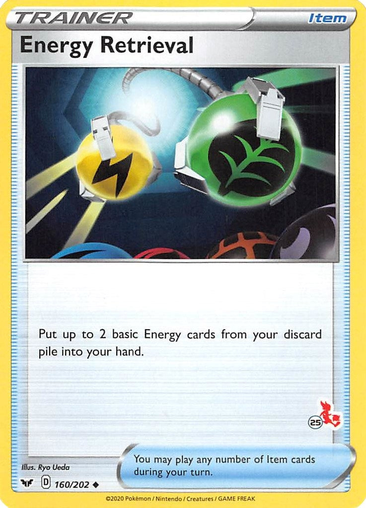 Image for Energy Retrieval - 160/202 (#25 Cinderace Stamped) (160/202) [Battle Academy 2022] - Pokemon